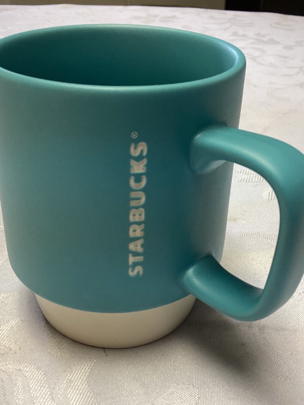 Turquoise blue or teal blue Starbucks mug rare one 2016